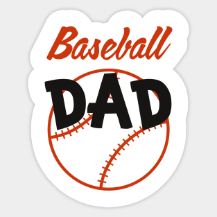 Baseball Dad for Men Boys Kid Happy Fathers Day Sticker